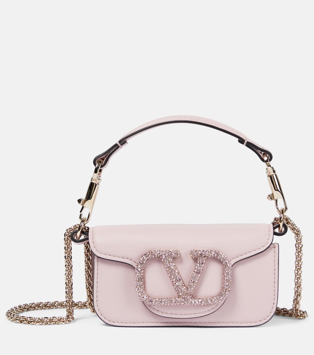 

Кожаная сумка через плечо Locò Mini Valentino Garavani, фиолетовый