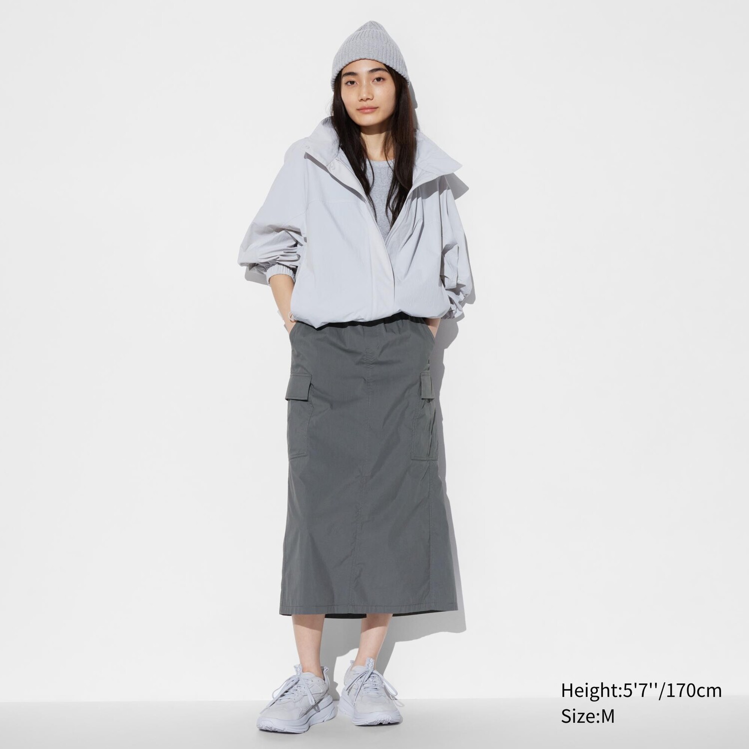 

Юбка-карго Uniqlo легкая, серый