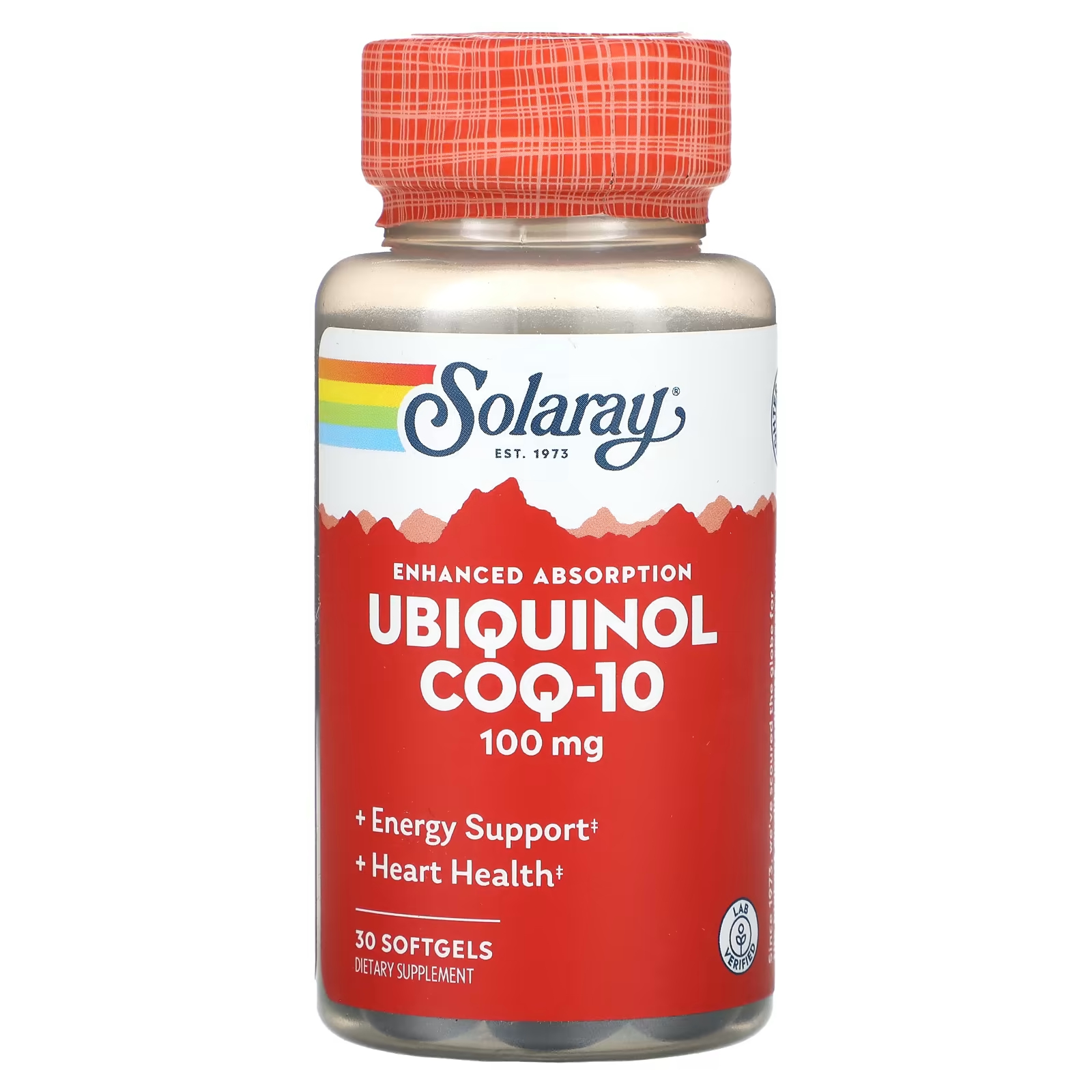 Убихинол и Коэнзим Q10 Solaray Enhanced Absorption 100 мг, 30 таблеток
