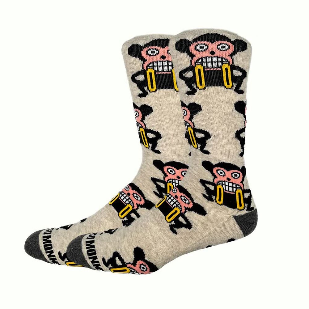 

Носки Num Wear Loco monky retro logo Half long, разноцветный