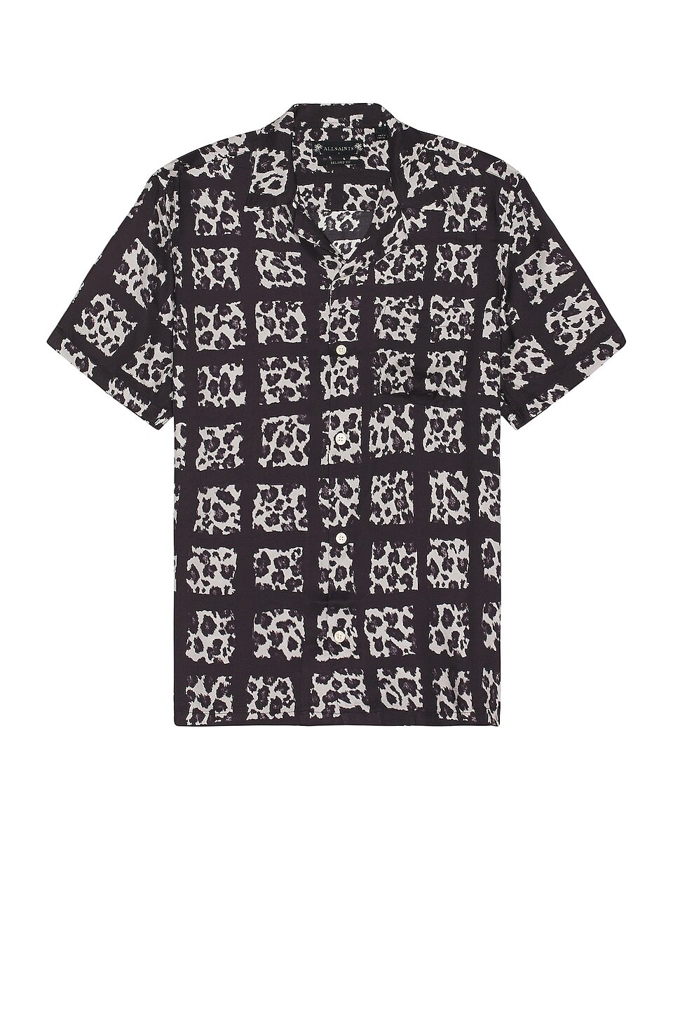 

Рубашка ALLSAINTS Cube Short Sleeve, цвет Jet Black