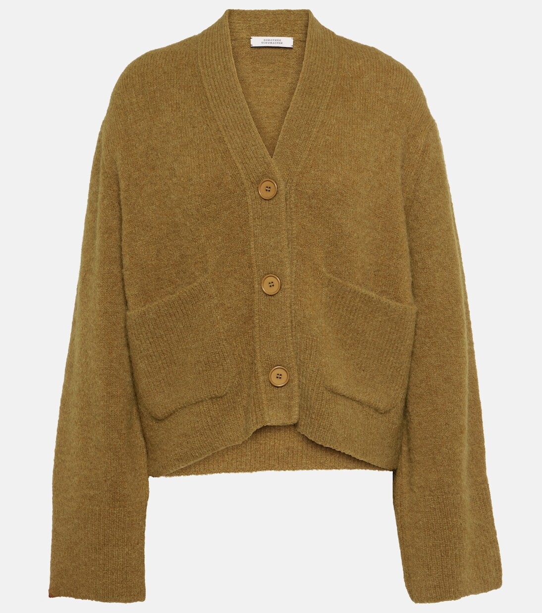 

Уютный комфортный кардиган из смесовой альпаки Dorothee Schumacher, зеленый