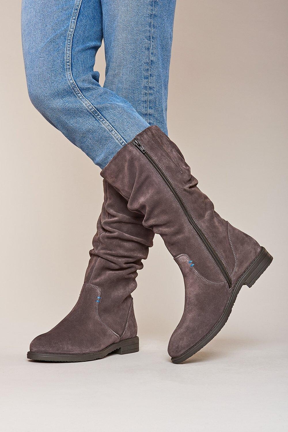

Женские замшевые ботинки Glacier Suede 2 со сборками Moshulu, серый
