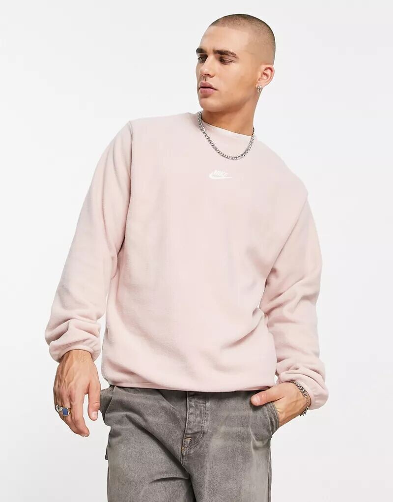 

Розовый флисовый оксфордский свитшот Nike Club