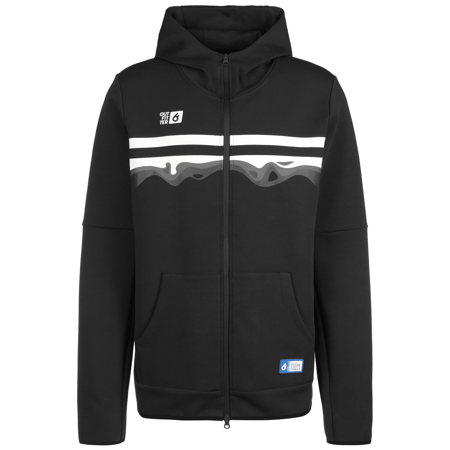 

Спортивная куртка OUTFITTER Kapuzenjacke OCEAN FABRICS TAHI, черный