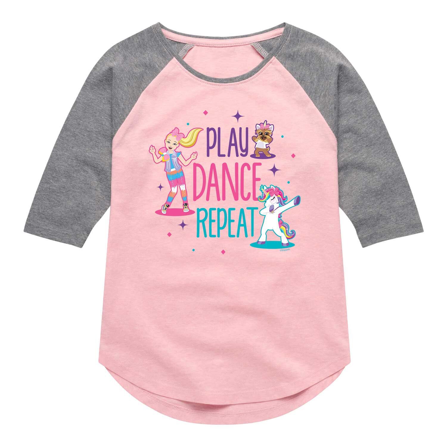 

Футболка реглан JoJo Siwa Play Dance Повтор для девочек 7–16 лет Licensed Character