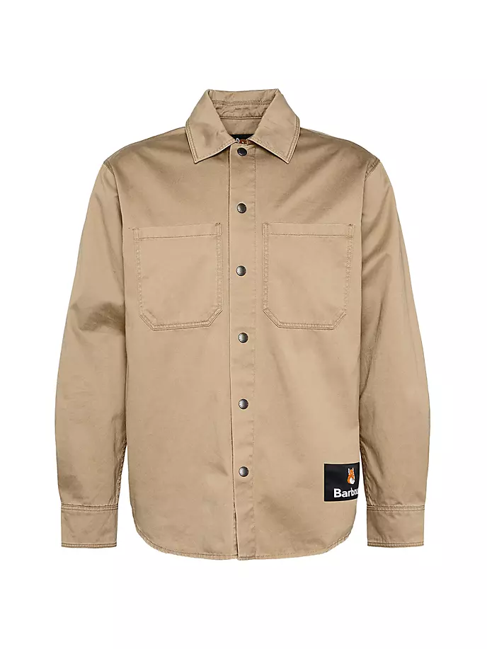 

Хлопковая рубашка Barbour x Maison Kitsuné Barbour, цвет trench