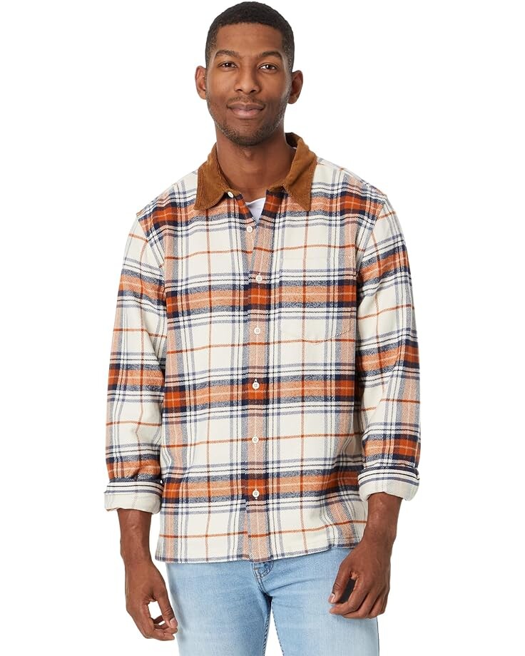 Рубашка Madewell Corduroy-Collar Easy Shirt-Jacket, цвет Camping Plaid