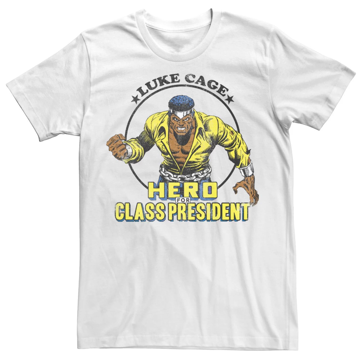 Мужская футболка Marvel Luke Cage Hero For Class President Licensed Character мужская футболка marvel luke cage hero for class president licensed character