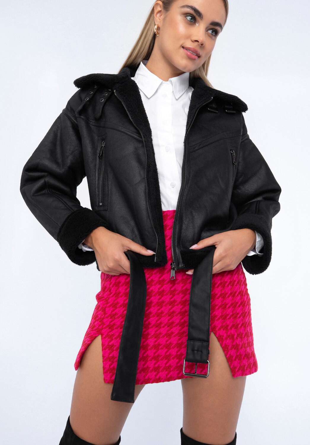 

Кожаная куртка Wittchen Eco leather jacket, черный