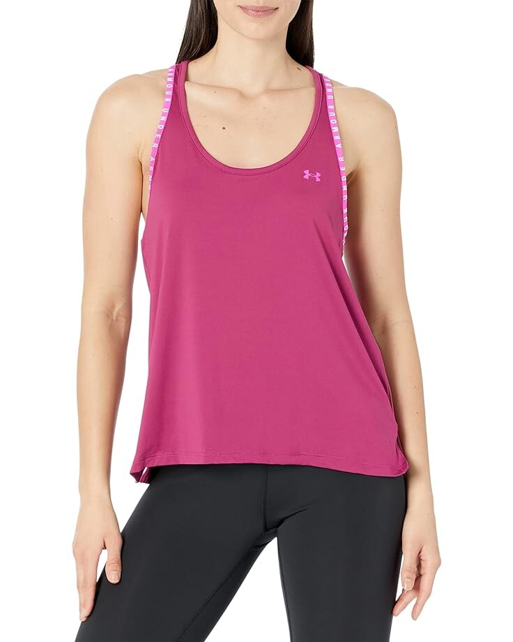 

Майка Under Armour Knockout Tank, цвет Charged Cherry/White/Rebel Pink