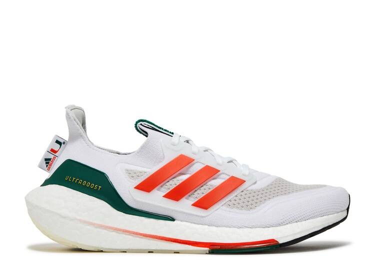 

Кроссовки Adidas ULTRABOOST 21 'NCAA PACK - MIAMI', белый