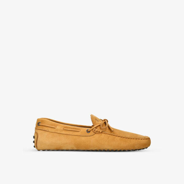 

Замшевые мокасины Gommino Classic с завязками Tods, желтый