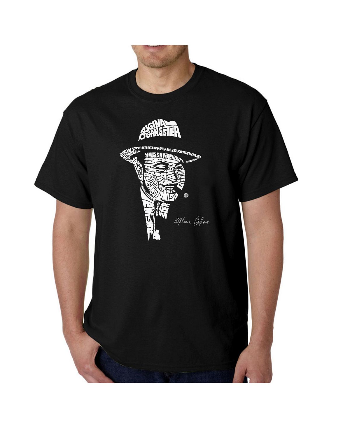 Мужская футболка Word Art - Аль Капоне - Original Gangster LA Pop Art