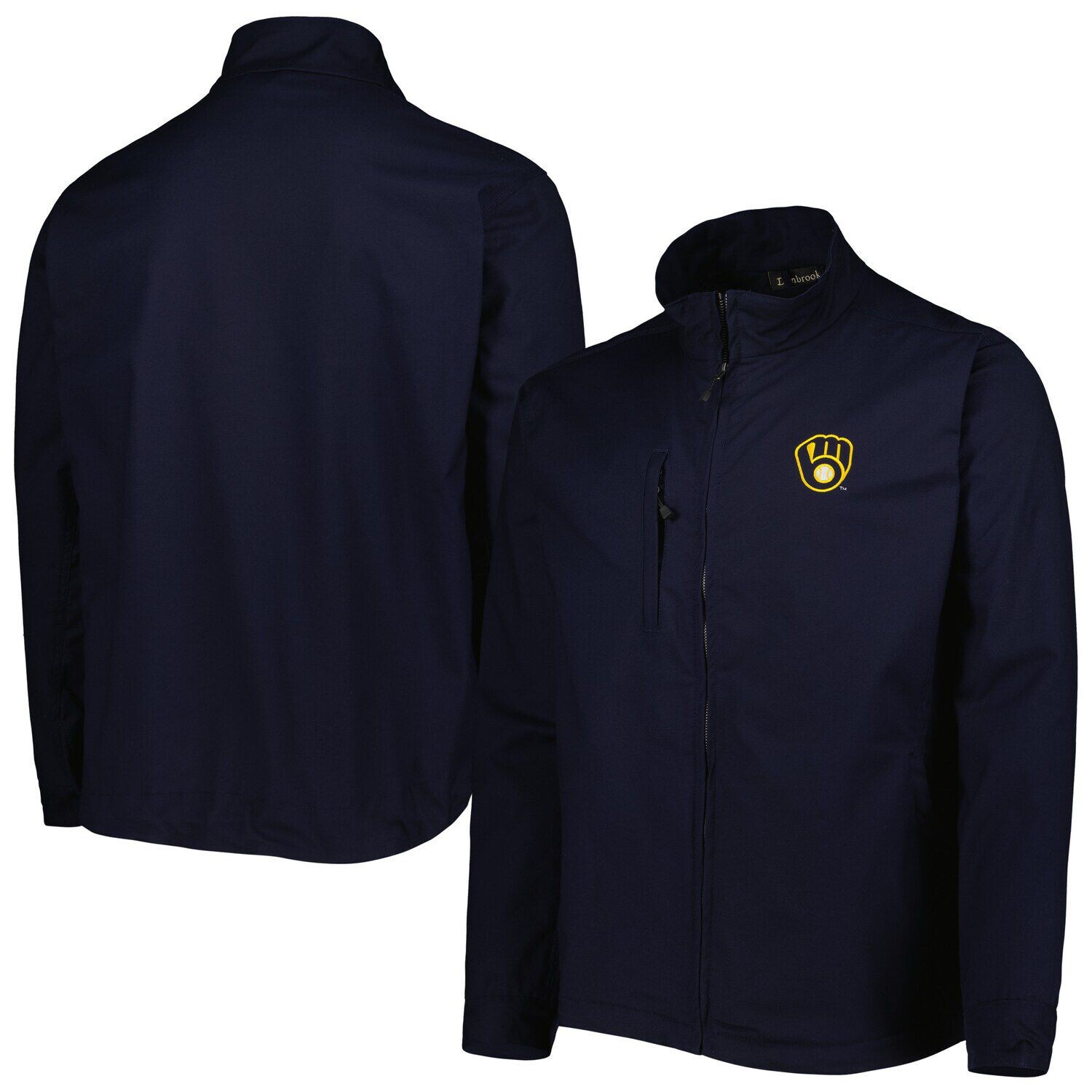 

Мужская темно-синяя куртка с молнией во всю длину Dunbrooke Milwaukee Brewers Journey Tri-Blend, Синий