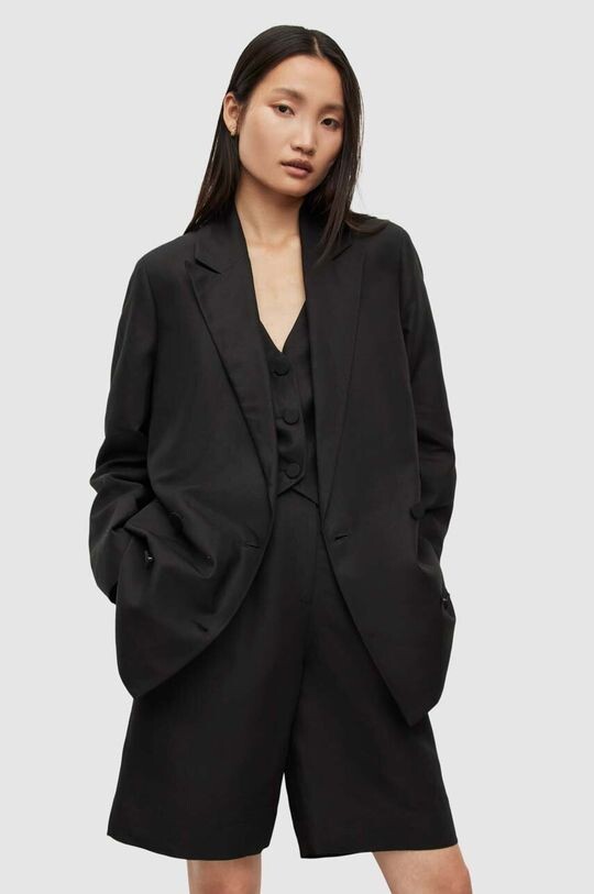 

Куртка из смесового льна PETRA BLAZER AllSaints, черный