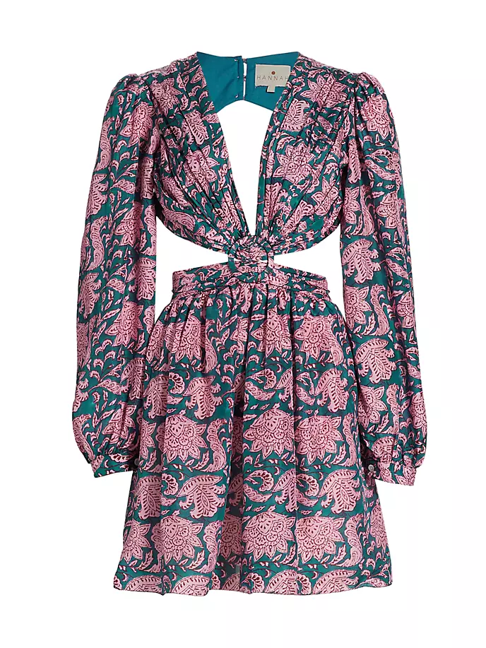 

Мини-платье Mia с цветочным принтом Hannah Artwear, цвет peonia