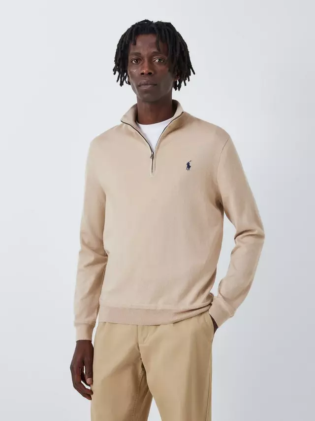 

Джемпер Ralph Lauren Polo Golf by Ralph Lauren Wool Blend Quarter Zip, цвет basic sand/navy pp