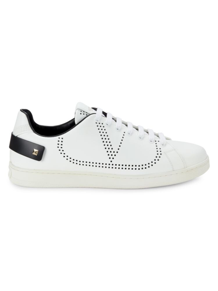 

Кожаные кроссовки Rockstud с логотипом Valentino Garavani, цвет Bianco Nero