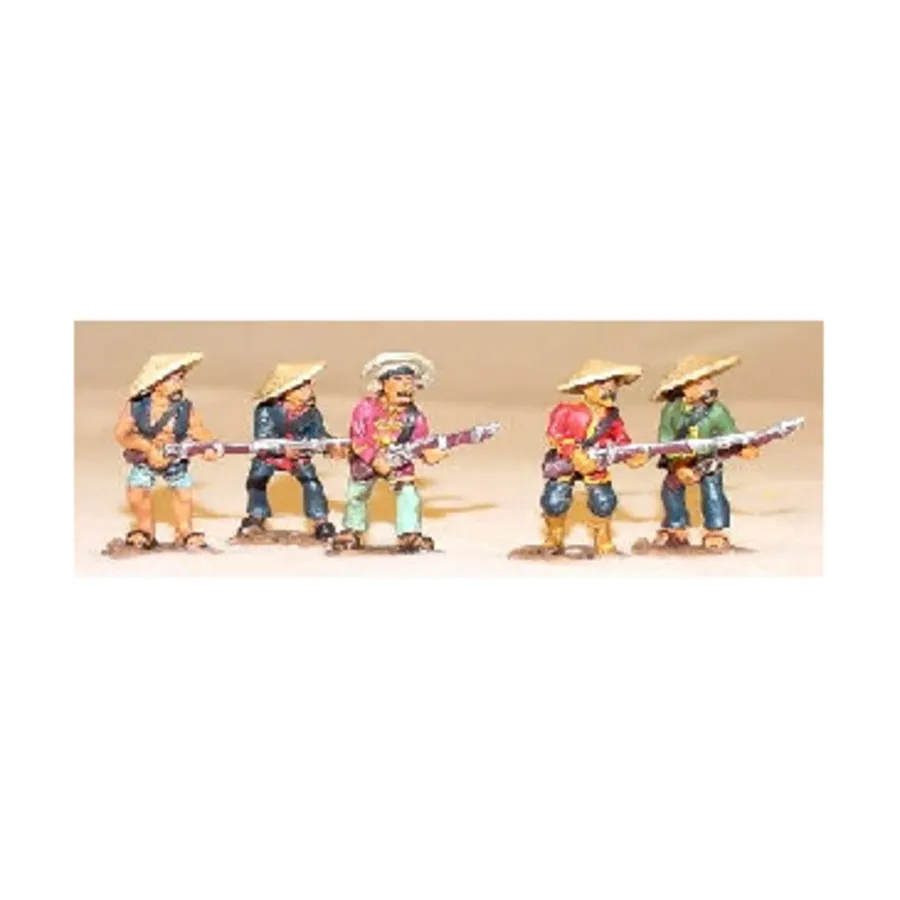 

Китайские воины с мушкетами (Китайские нерегулярные войска), Chinese (28mm) (Reviresco)