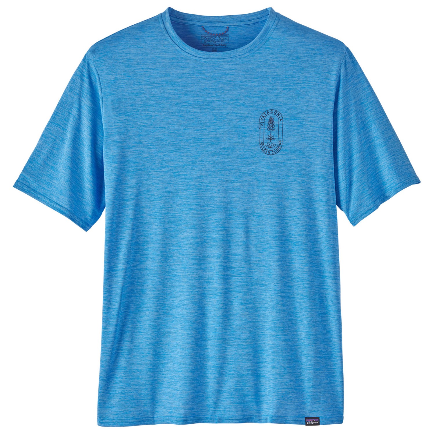 blue cartoon shirt Функциональная рубашка Patagonia Cap Cool Daily Graphic Shirt Lands, цвет Clean Climb Bloom/Vessel Blue X Dye