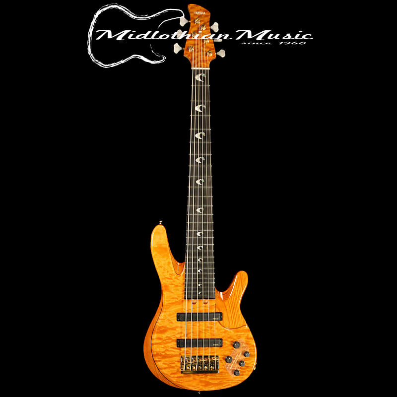 цена Басс гитара Yamaha John Patitucci TRB Signature Bass Guitar - Amber Gloss Finish - 6-String Bass