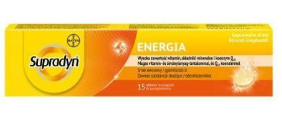 Supradyn Energia набор витаминов и минералов, 15 шт. жевательные со вкусом апельсина изжогoff кальция карбонат магния карбонат 24 шт