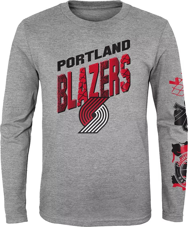 

Outerstuff Youth Portland Trail Blazers Серая футболка с длинными рукавами Parks & Wreck