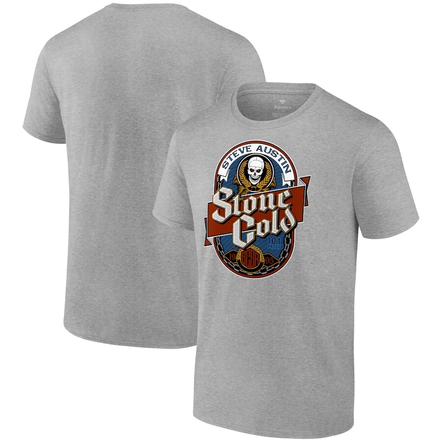 

Футболка с коротким рукавом Fanatics Branded Stone Cold Steve Austin, серый