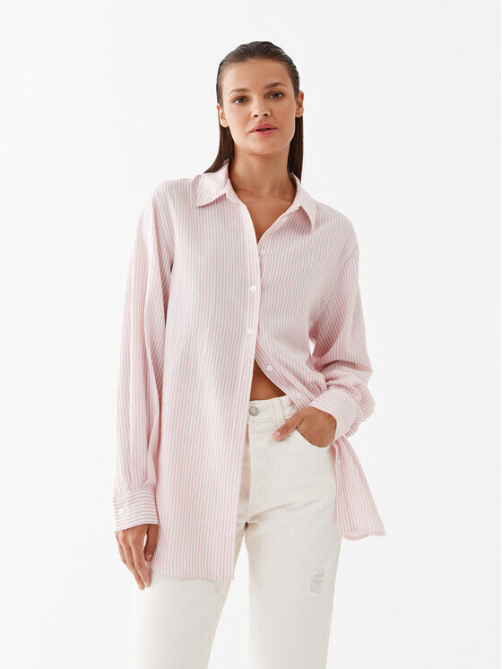 

Рубашка оверсайз Guess, розовый