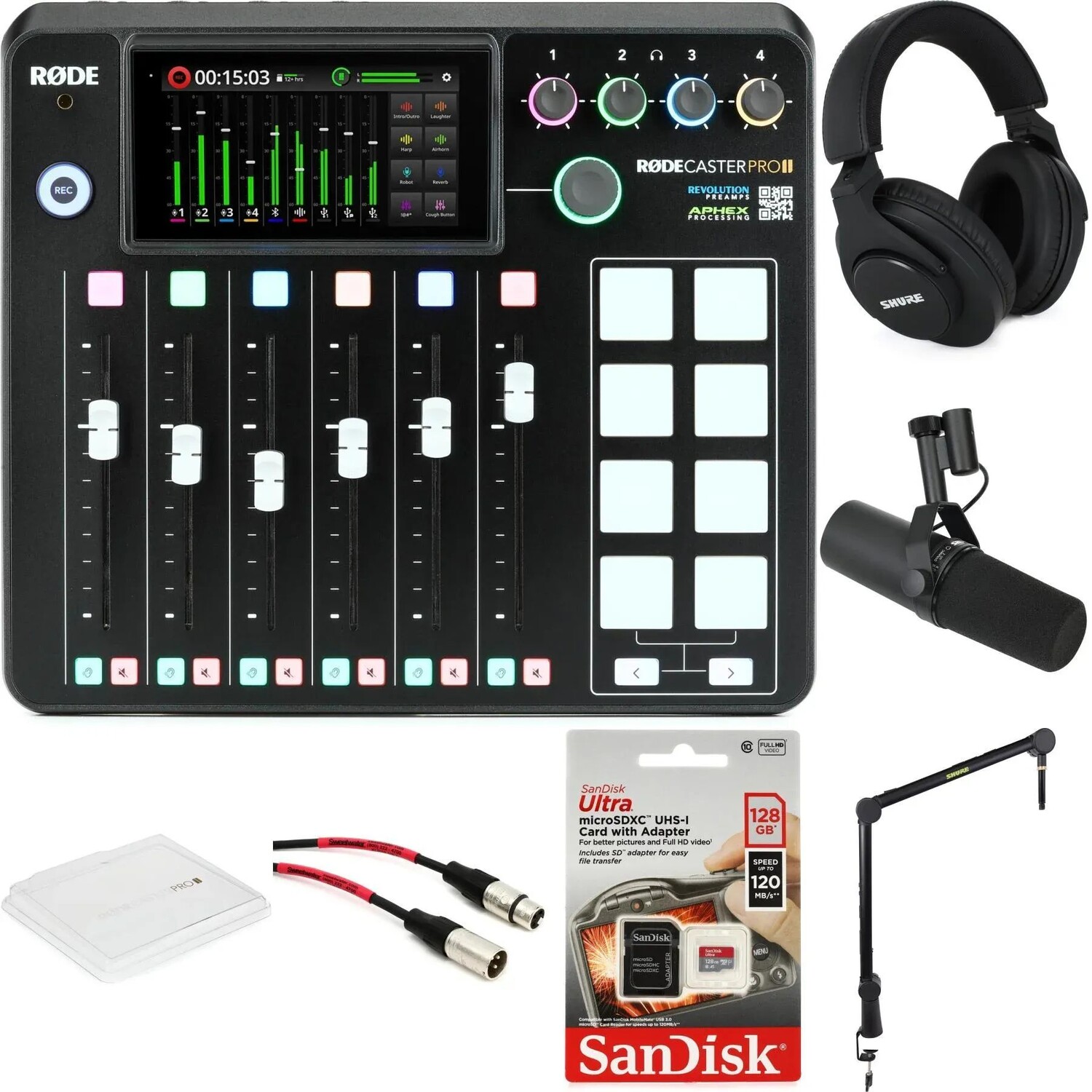

Rode Rodecaster Pro II SM7B Комплект для индивидуального подкастинга