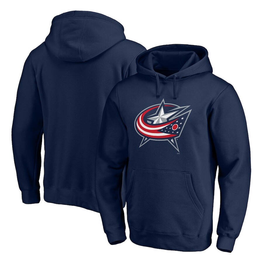 

Пуловер с капюшоном Fanatics Branded Columbus Blue Jackets, нави