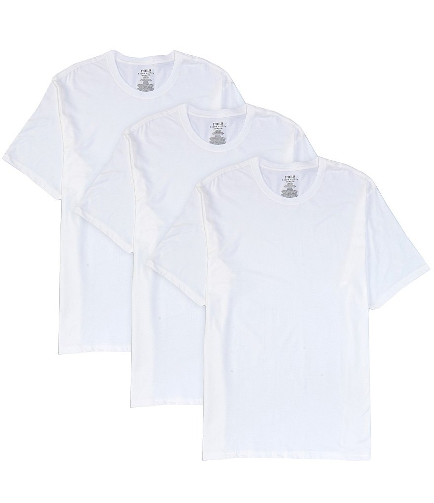 Комплект из 3 эластичных классических футболок с круглым вырезом Polo Ralph Lauren Big & Tall, белый