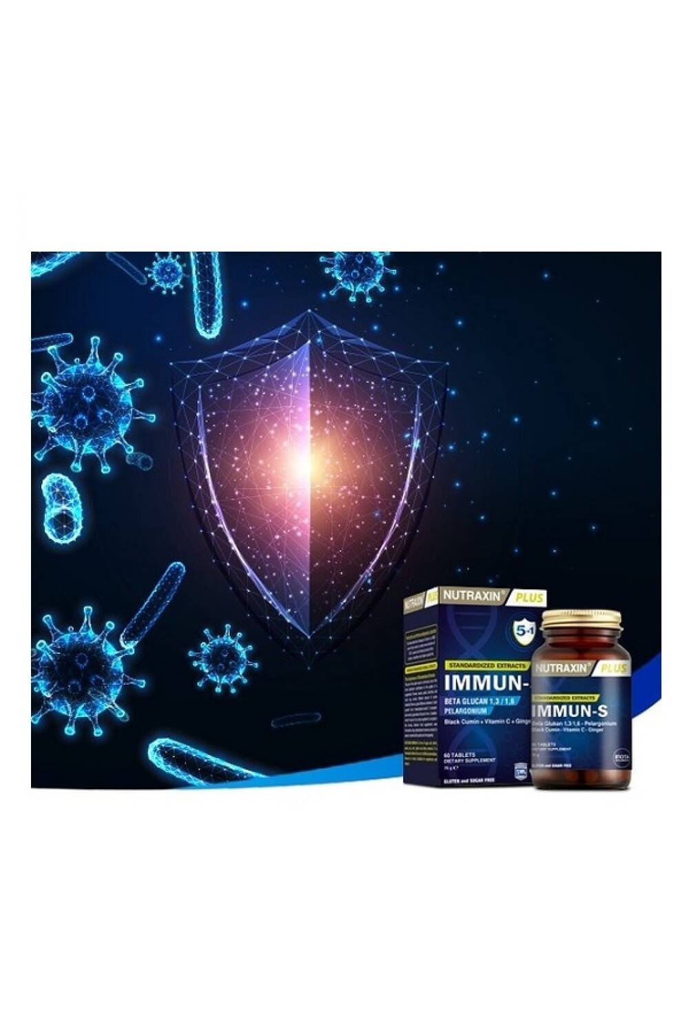 

Nutraxin Пищевая добавка, содержащая бета-глюкан Immun-s 60 таблеток