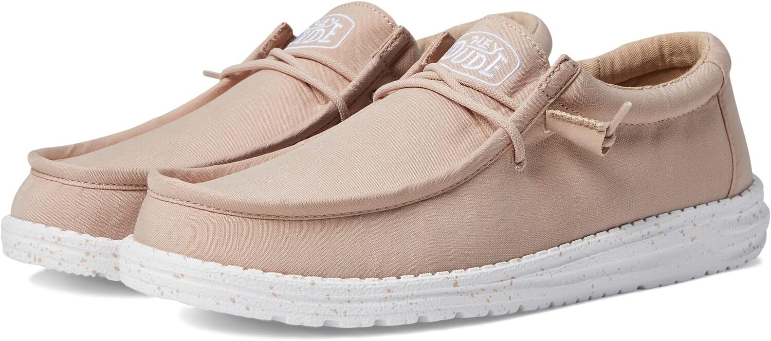 

Кроссовки Wally Slub Canvas Slip-On Casual Shoes Hey Dude, цвет Tan