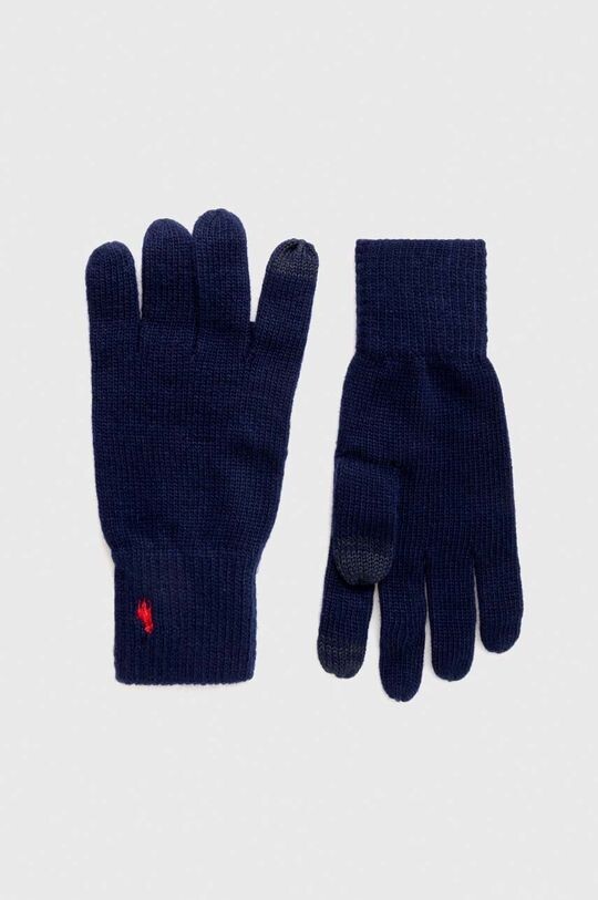 

Перчатки из смесовой шерсти. Polo Ralph Lauren, темно-синий