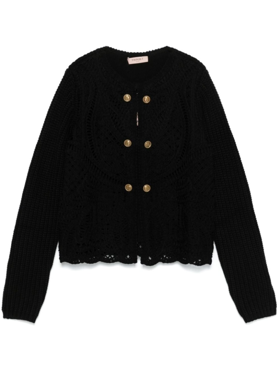 

TWINSET кардиган рыхлой вязки, черный