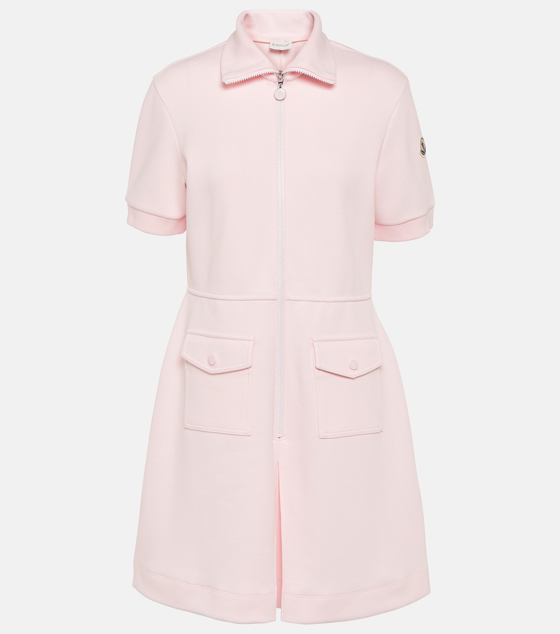 Мини-платье из хлопка Moncler, розовый