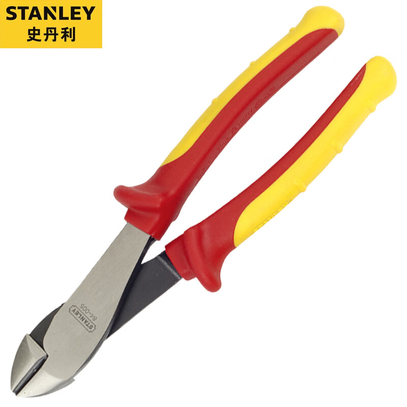 Stanley Изолированные высоковольтные диагональные плоскогубцы FatMax. Диагональные плоскогубцы VDE1000V. Плоскогубцы для электриков. 8,5 дюйма 84-005-23.