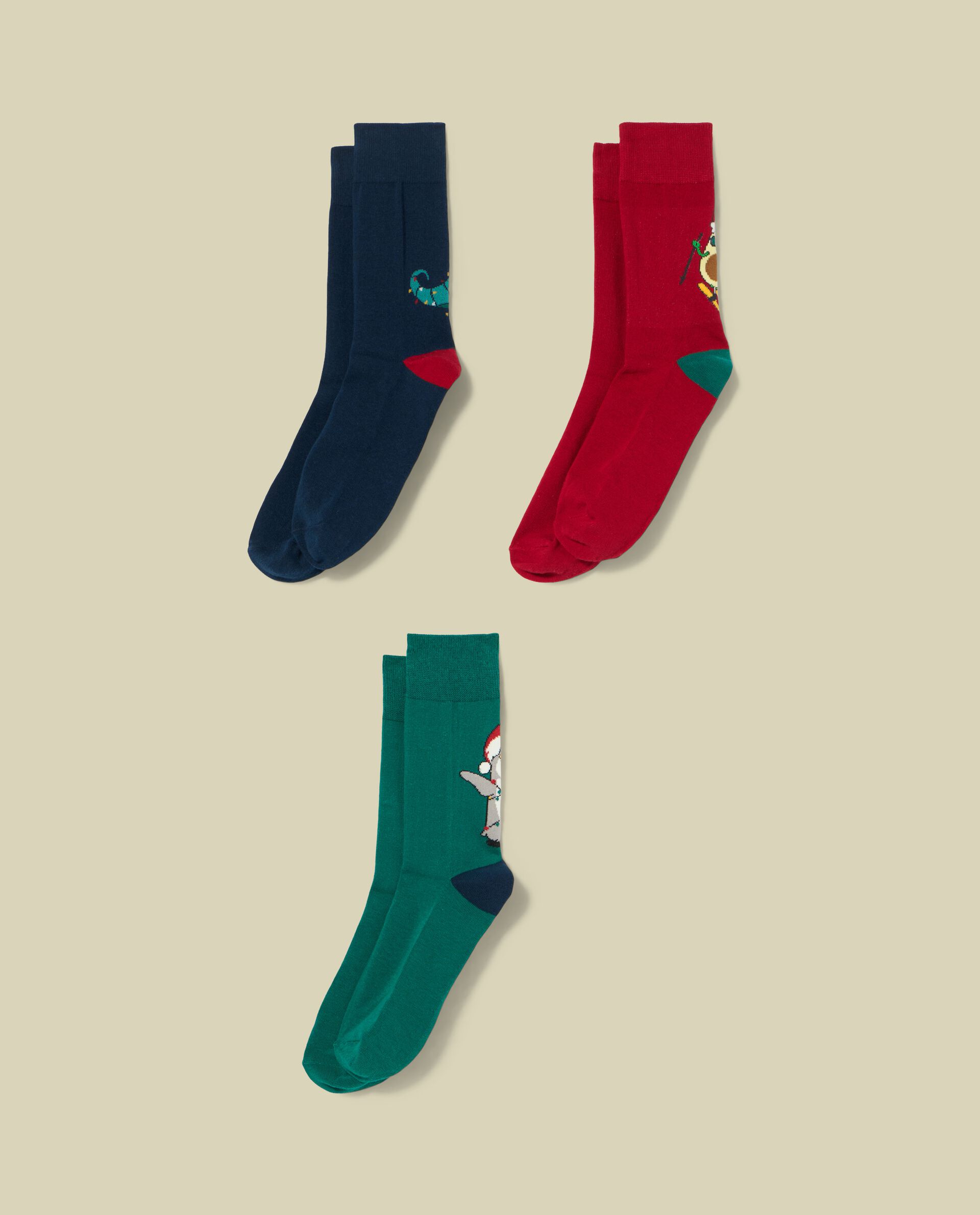 Комплект из 3 мужских длинных носков. PRIVACY, зеленый/красный цена и фото