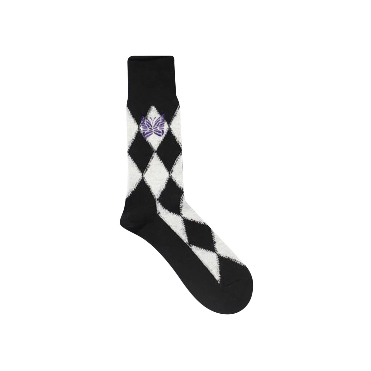 

Жаккардовые носки Needles Argyle, цвет Слоновая кость