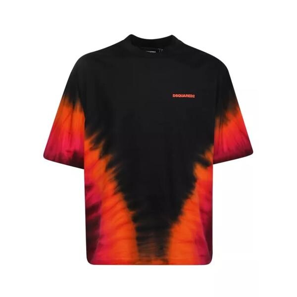 

Футболка tie-dye print black t-shirt Dsquared2, мультиколор