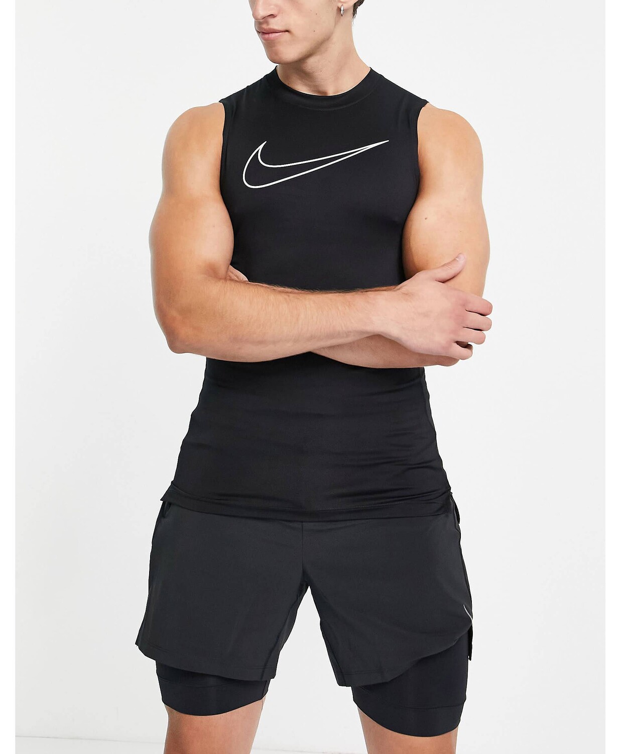 

Черная майка Nike Training Pro Swoosh