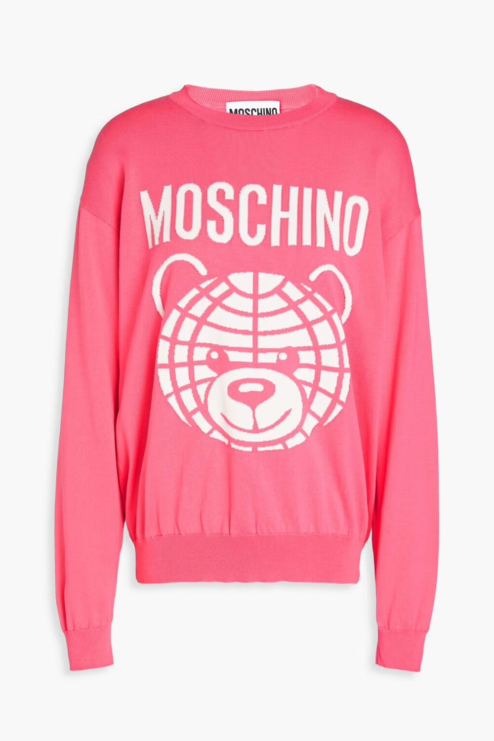 

Хлопковый свитер вязки интарсия Moschino, цвет Bubblegum