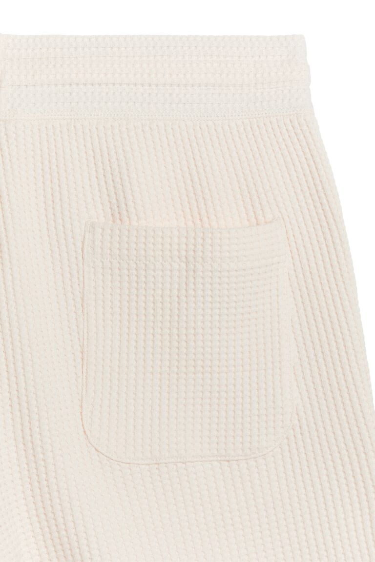 

Хлопковые вафельные шорты H&M, белый