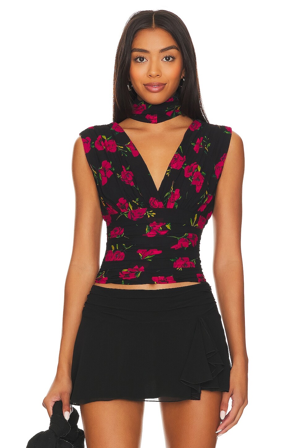 

Майка NICHOLAS Karis Scarf, цвет Magenta Rose Print