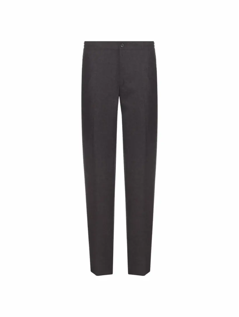 

Шерстяные зауженные брюки Kiton, серый