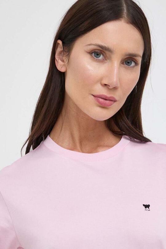 

Хлопковая футболка Weekend Max Mara, розовый