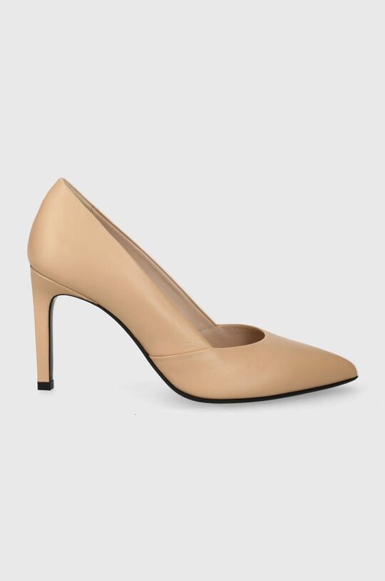 

HEEL PUMP 90 LEATHER кожаные туфли на высоком каблуке Calvin Klein, бежевый