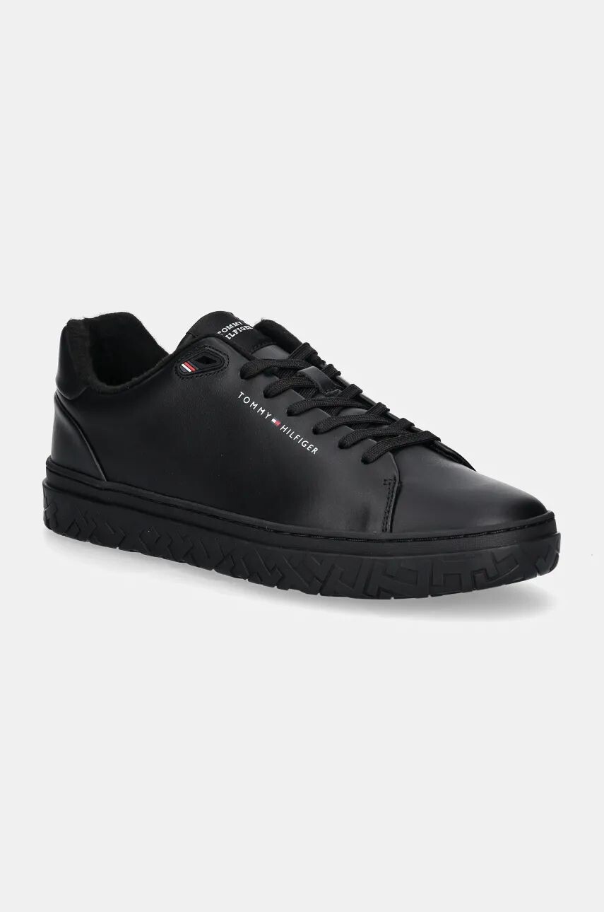 

Кожаные кроссовки Tommy Hilfiger COURT THICK CUPSOLE LEATHER, черный